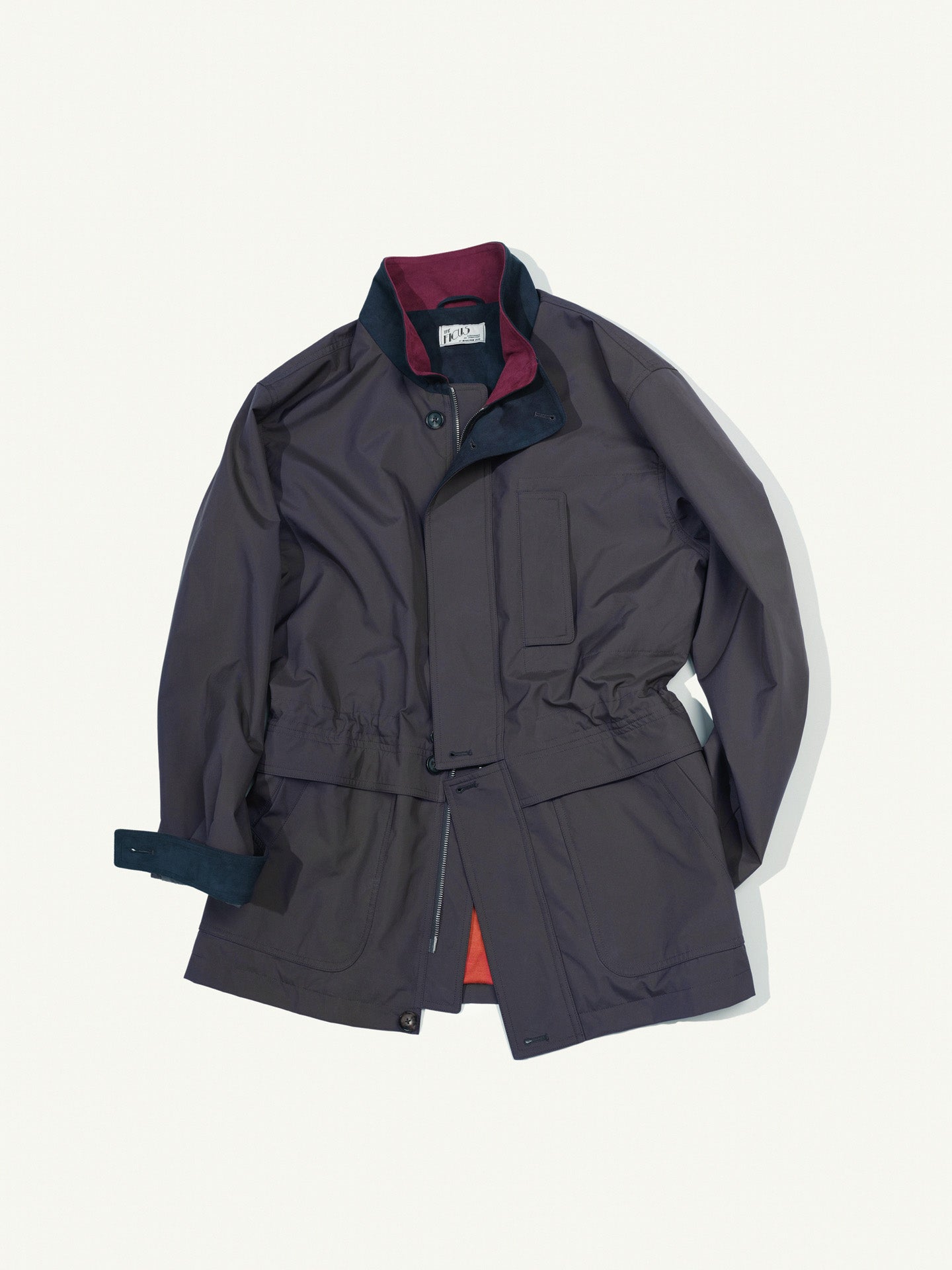 Dark Grey 'Rain System' Nylon Water-Repellent 'Clerk' Jacket
