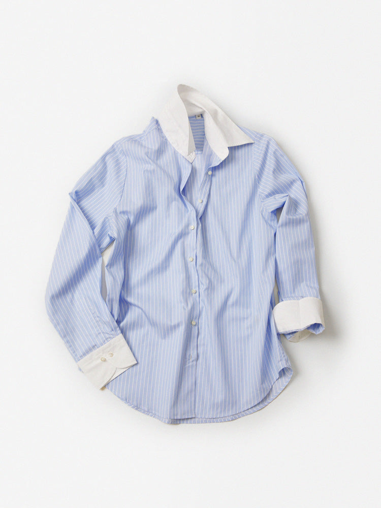 Blue & White Striped Shirt - Women's