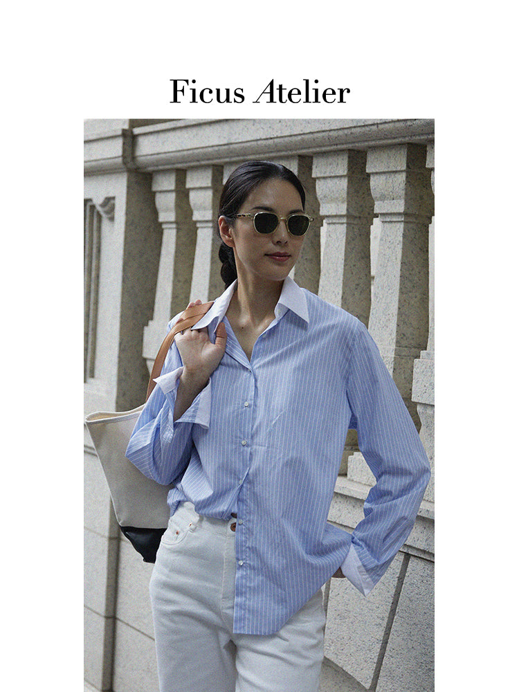 Blue Striped Women's Shirt