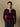 Wool/Cashmere Stripe LS Joint Polo - Navy/Red