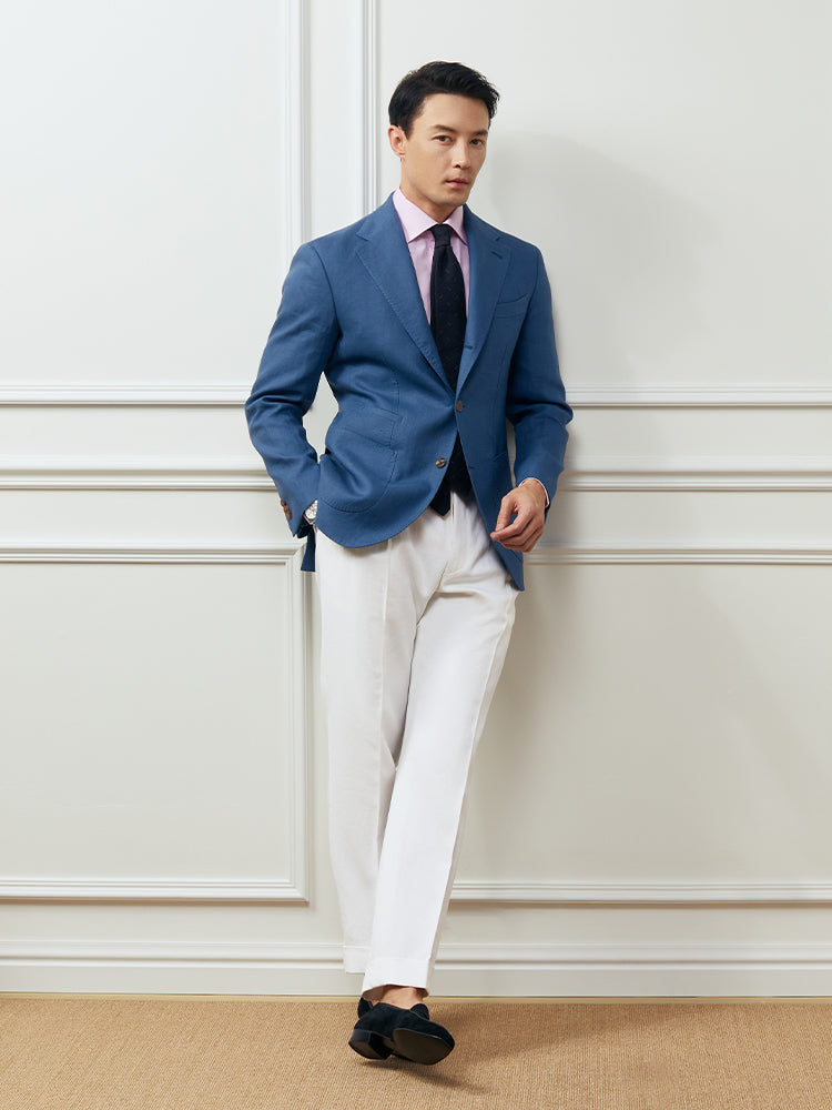 Heavyweight Linen Trousers - 'Art Du Lin' by Solbiati