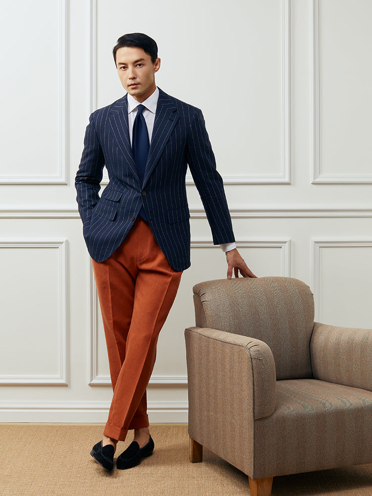 Heavyweight Linen Trousers - 'Art Du Lin' by Solbiati