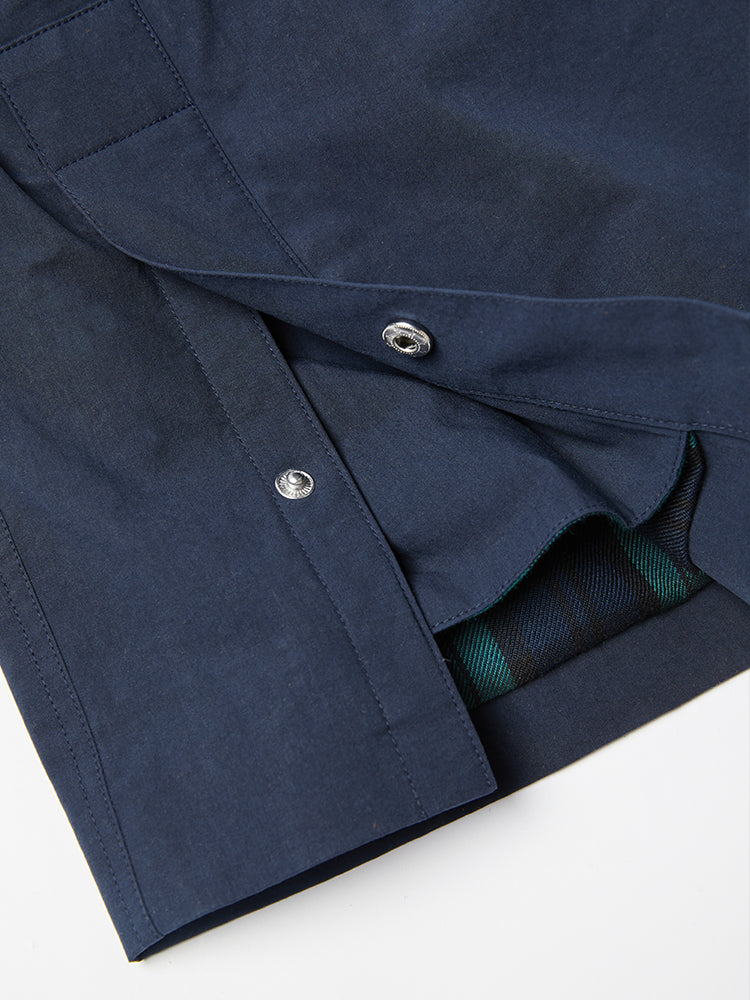 Functional Cotton Four-Pocket Windbreaker - Blue