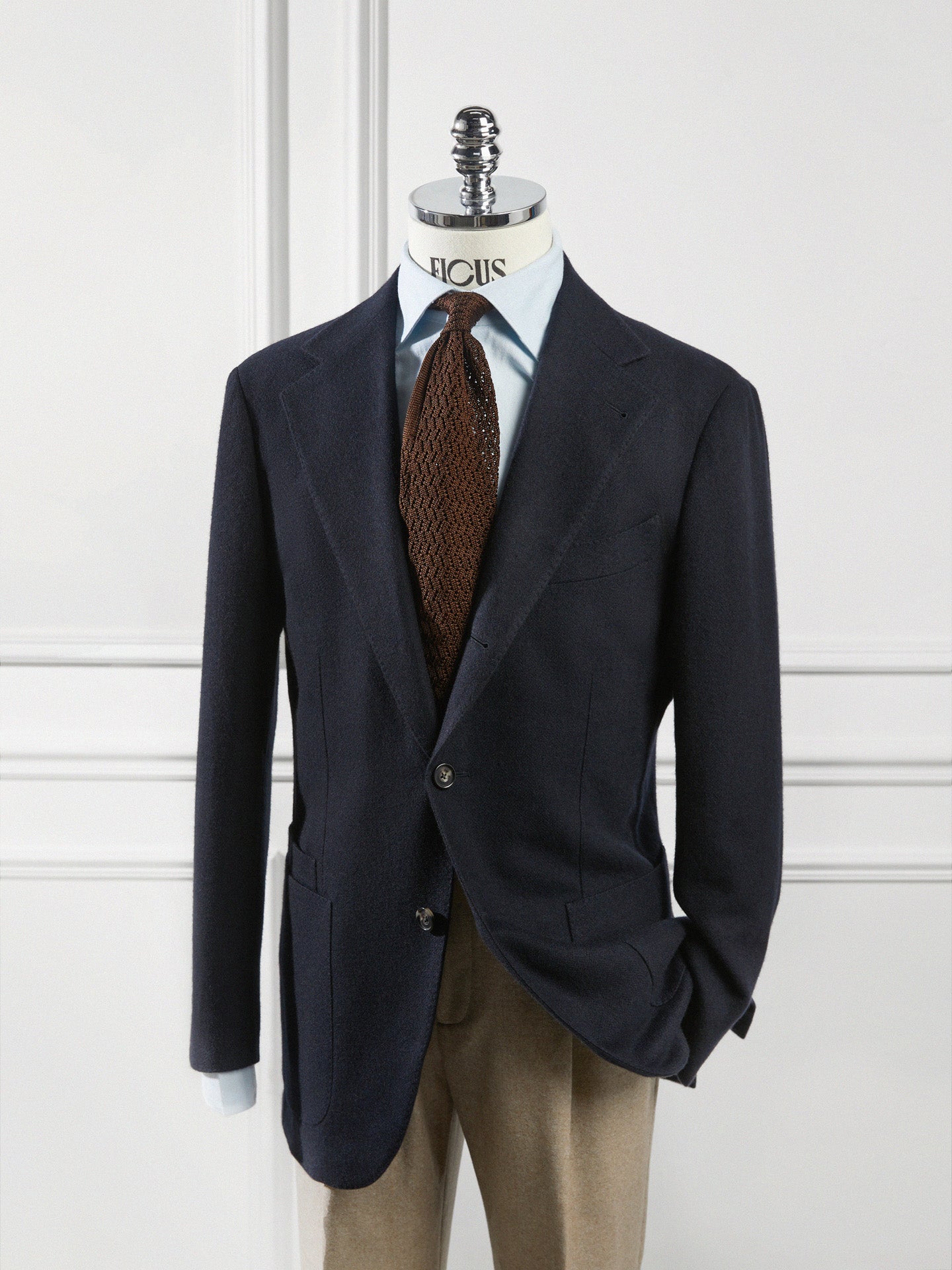 Navy Cashmere Tailored Jacket - Piero Tonella