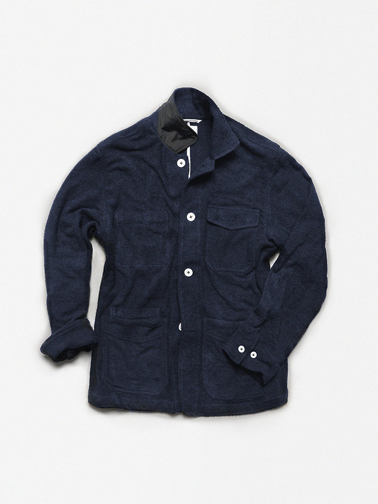 Terry Towelling Writer II Shirt Jacket In Navy