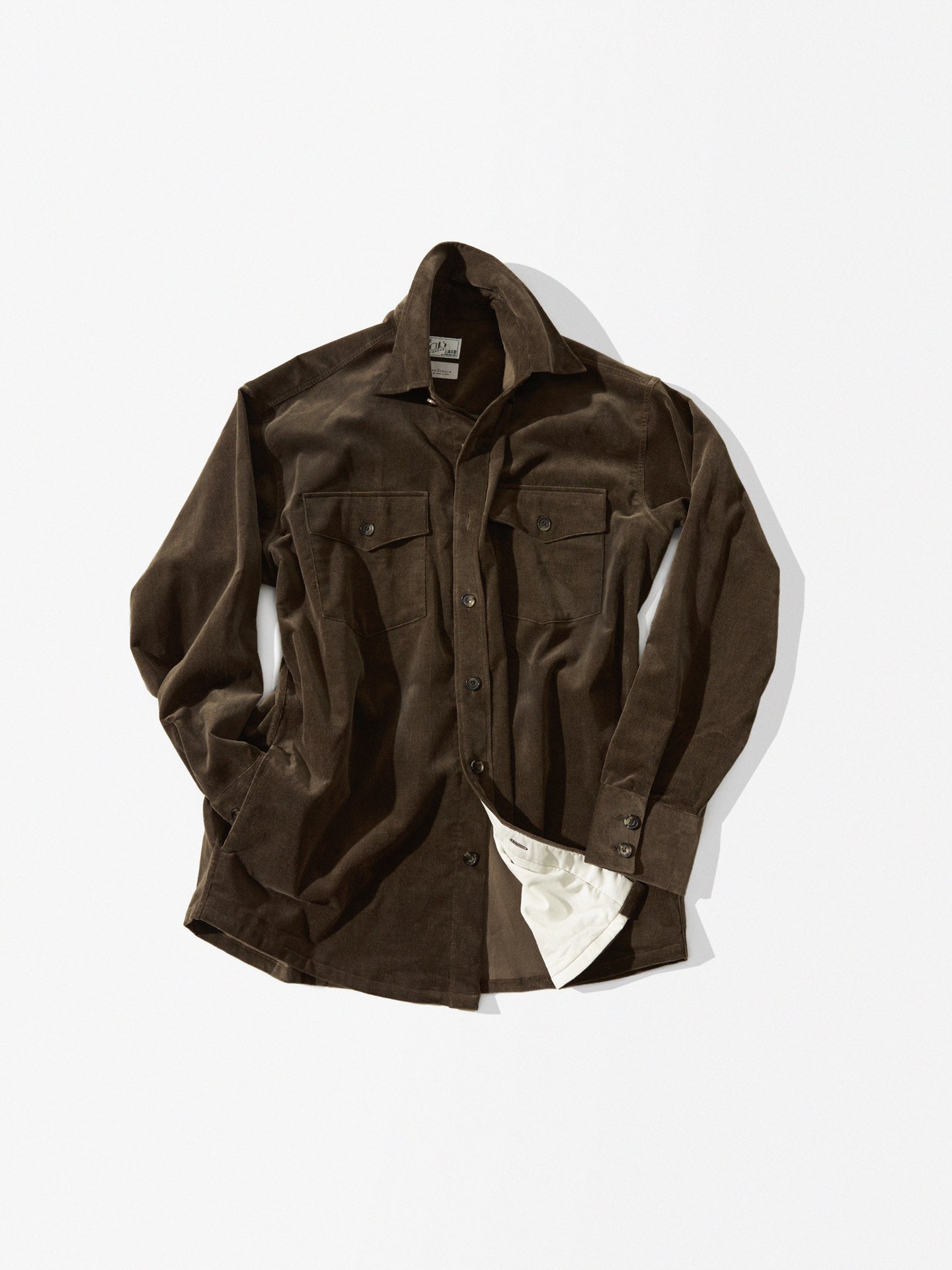 Brown Corduroy Cotton Shirt Jacket - Piero Tonella
