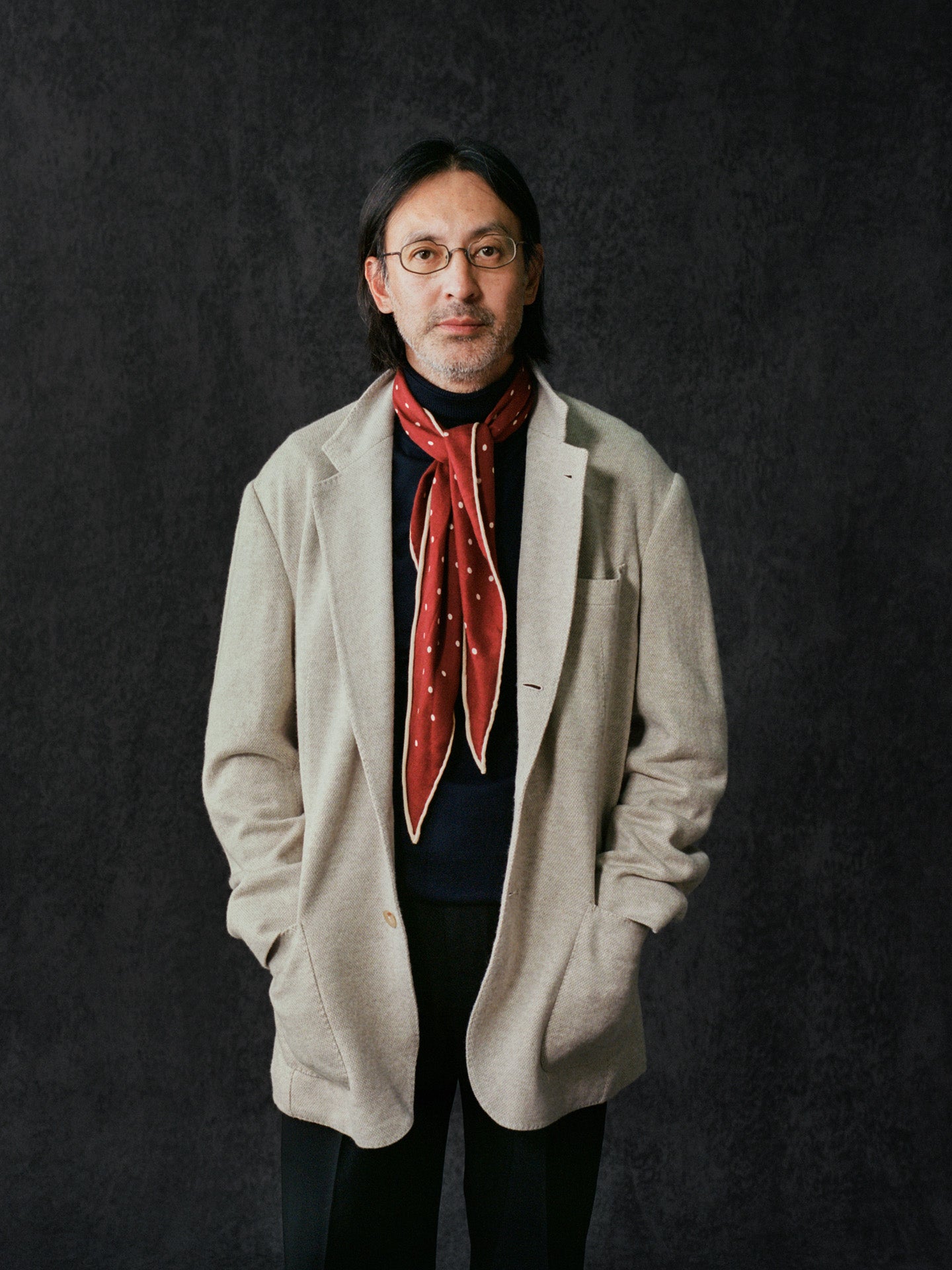 Oatmeal Cashmere/Wool  Jersey Unstructured Tailored Jacket