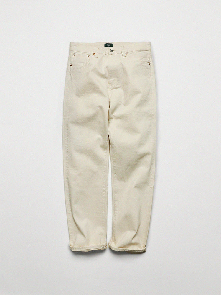 Five-Pocket Selvage Jeans In Off-White
