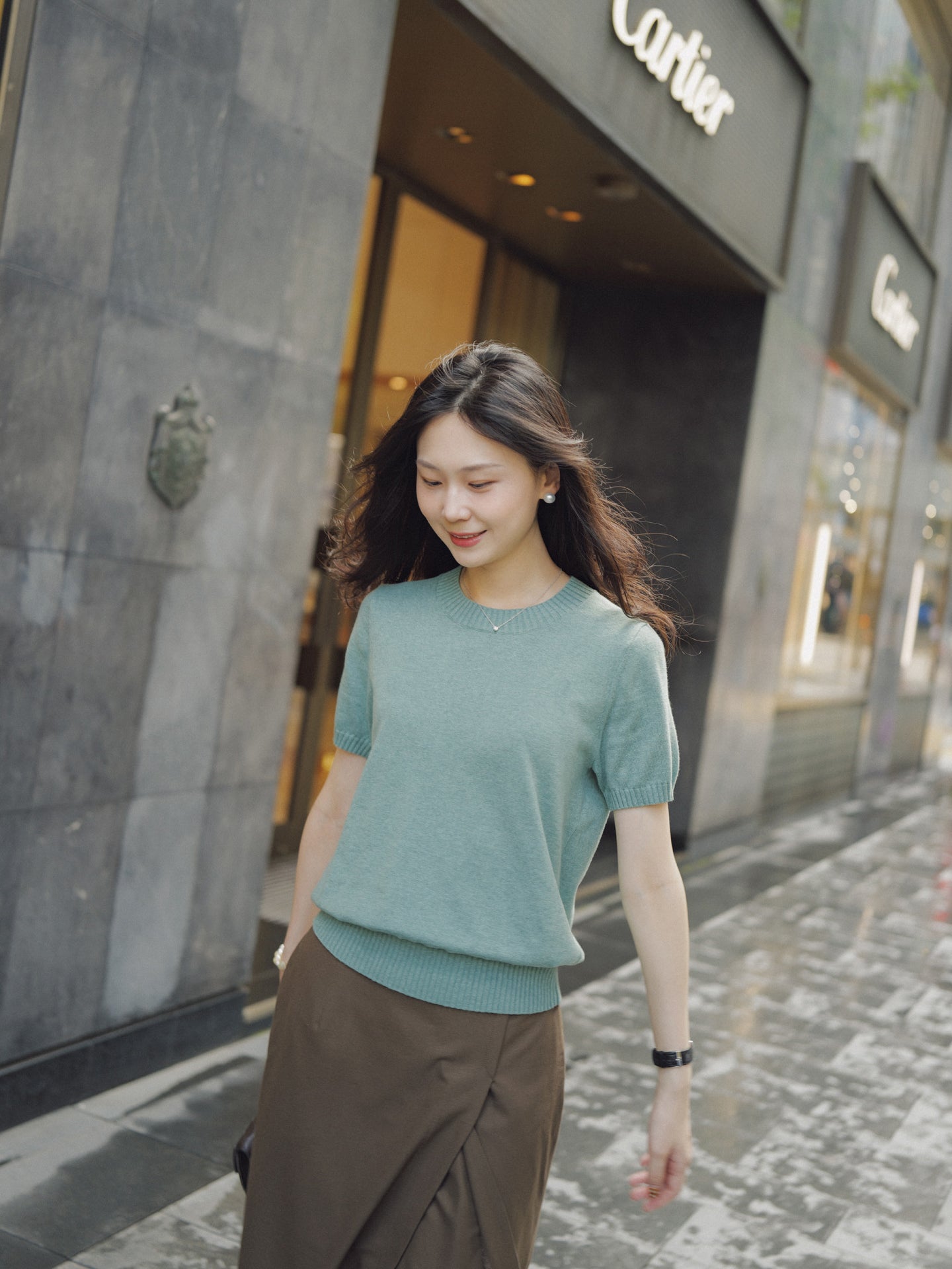 Cashco Cotton/Cashmere Knitted Tee - Women’s/ Duologue Edition