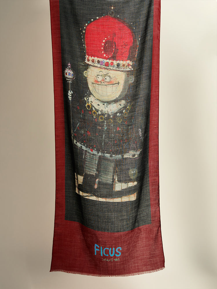 Chinese Contemporary Artist TUTU Limited Edition Wool Scarf