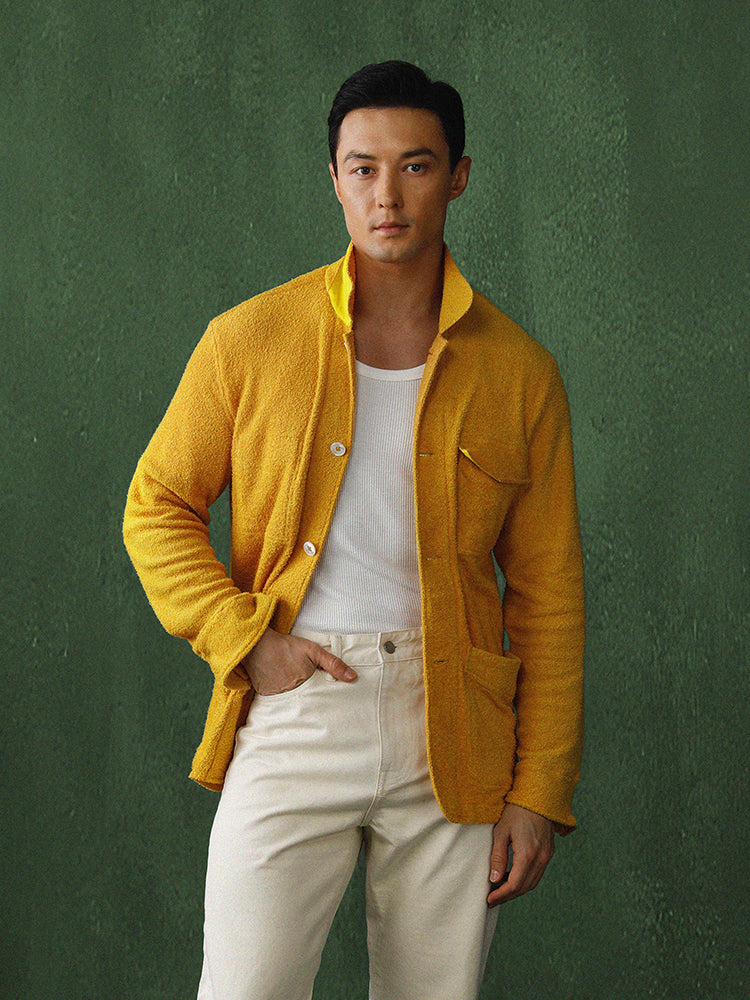 Terry Towelling Writer II Shirt Jacket - Ginger