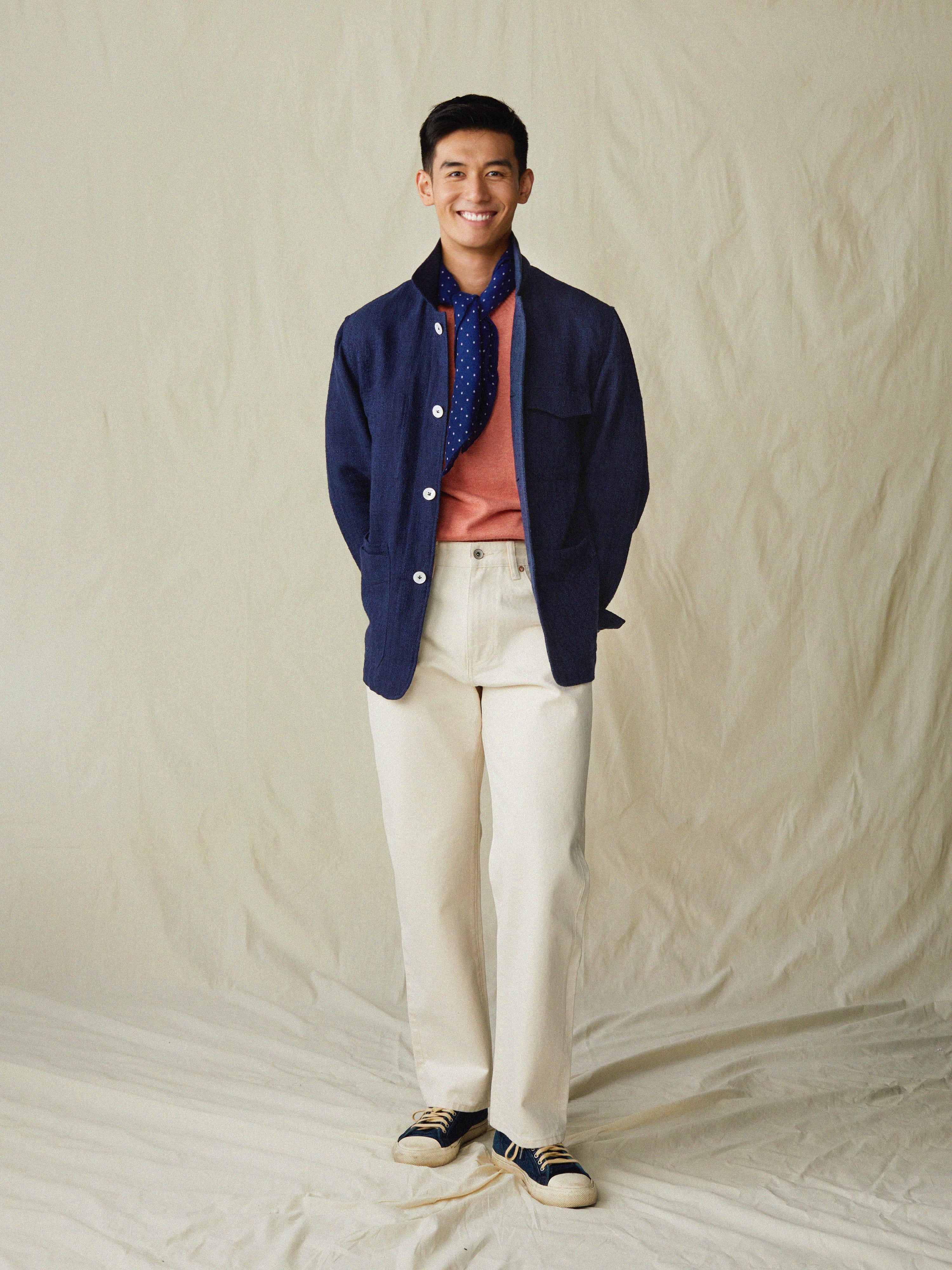 Five-Pocket Selvage Jeans In Off-White