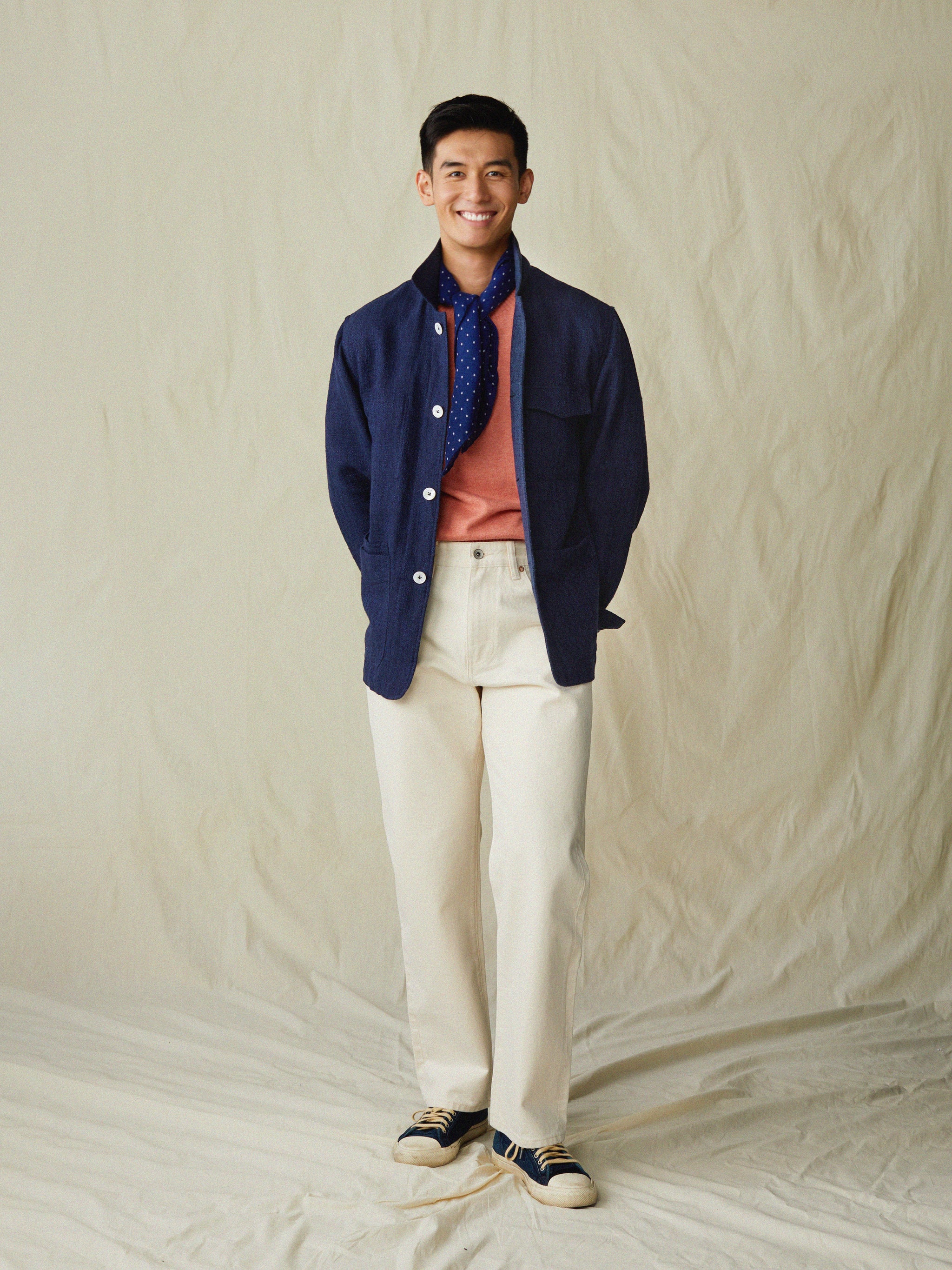 Five-Pocket Selvage Jeans In Off-White