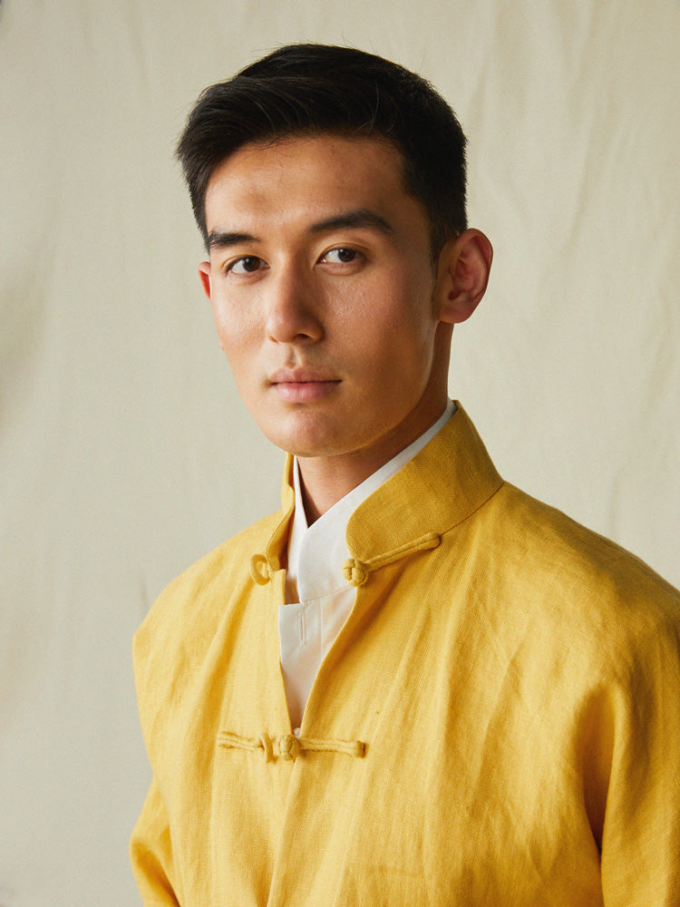 Heavyweight Linen Shanghai Jacket – Yellow / Dugdale