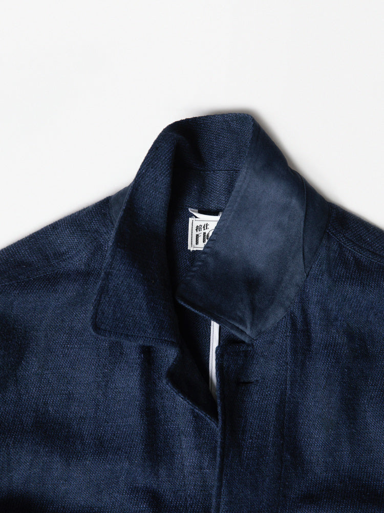 Heavyweight Linen Writer II Shirt Jacket - Navy