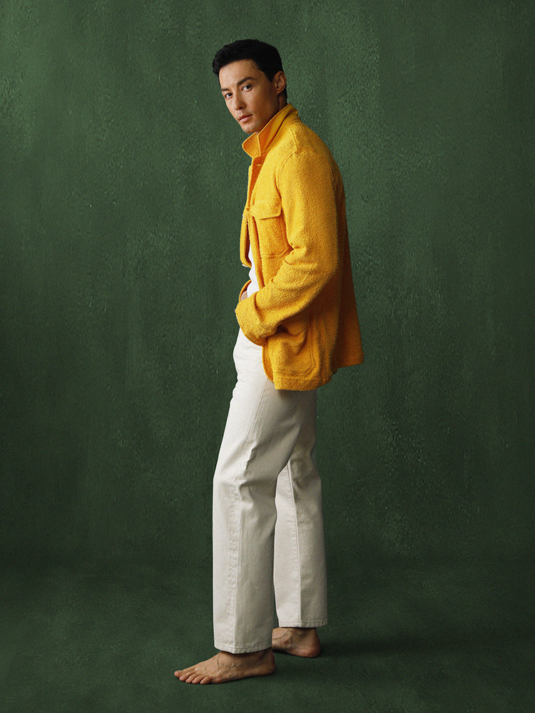 Terry Towelling Writer II Shirt Jacket - Ginger