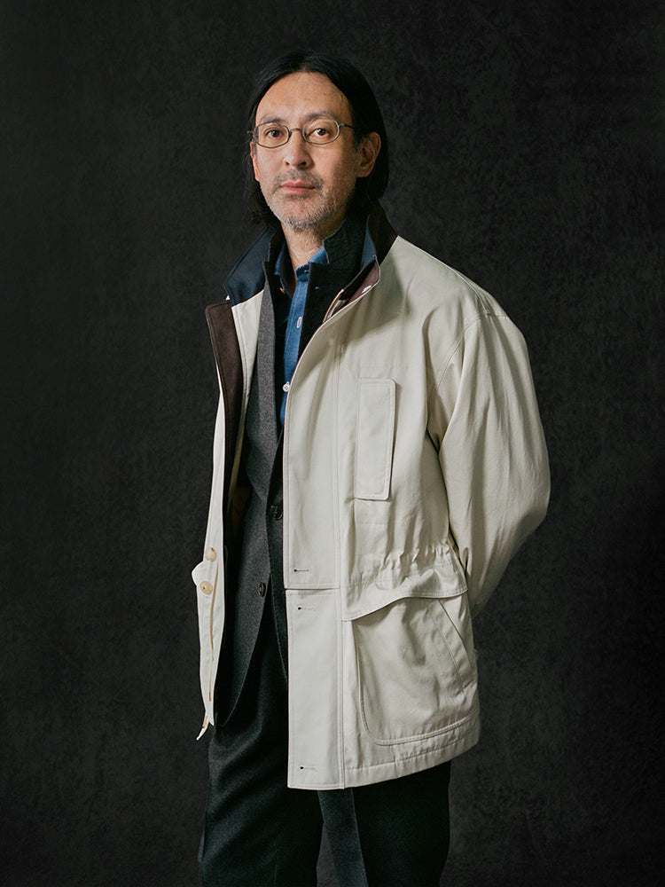 Off-White Twill Cotton Water-Repellent 'Clerk' Jacket