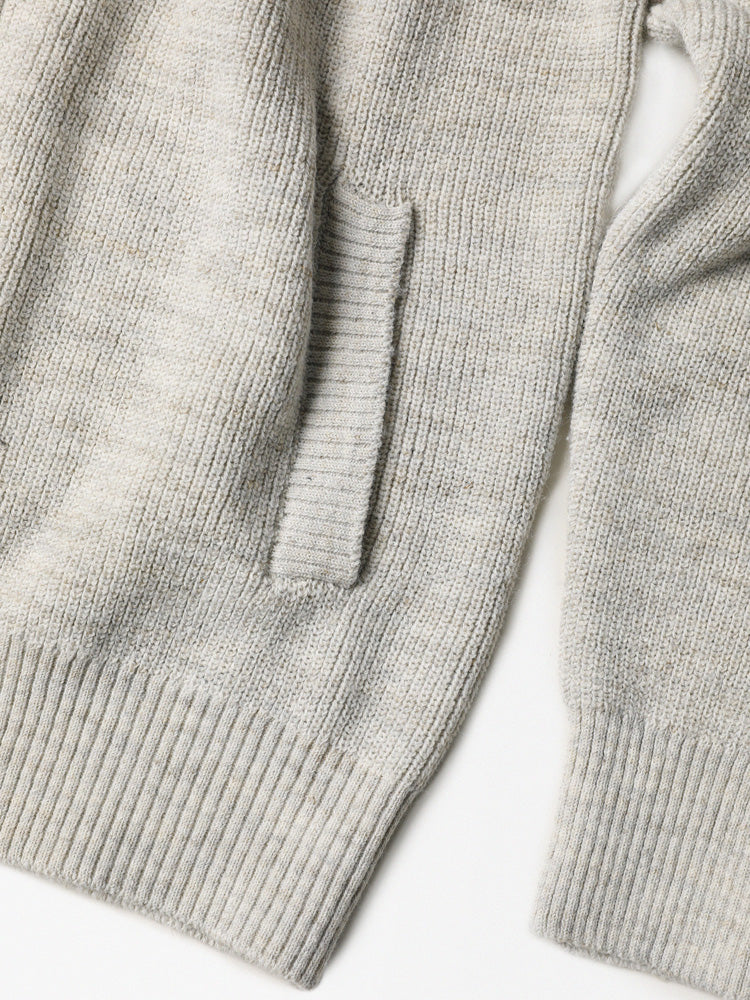 Cotton/Linen Knitted Cardigan - Light Taupe