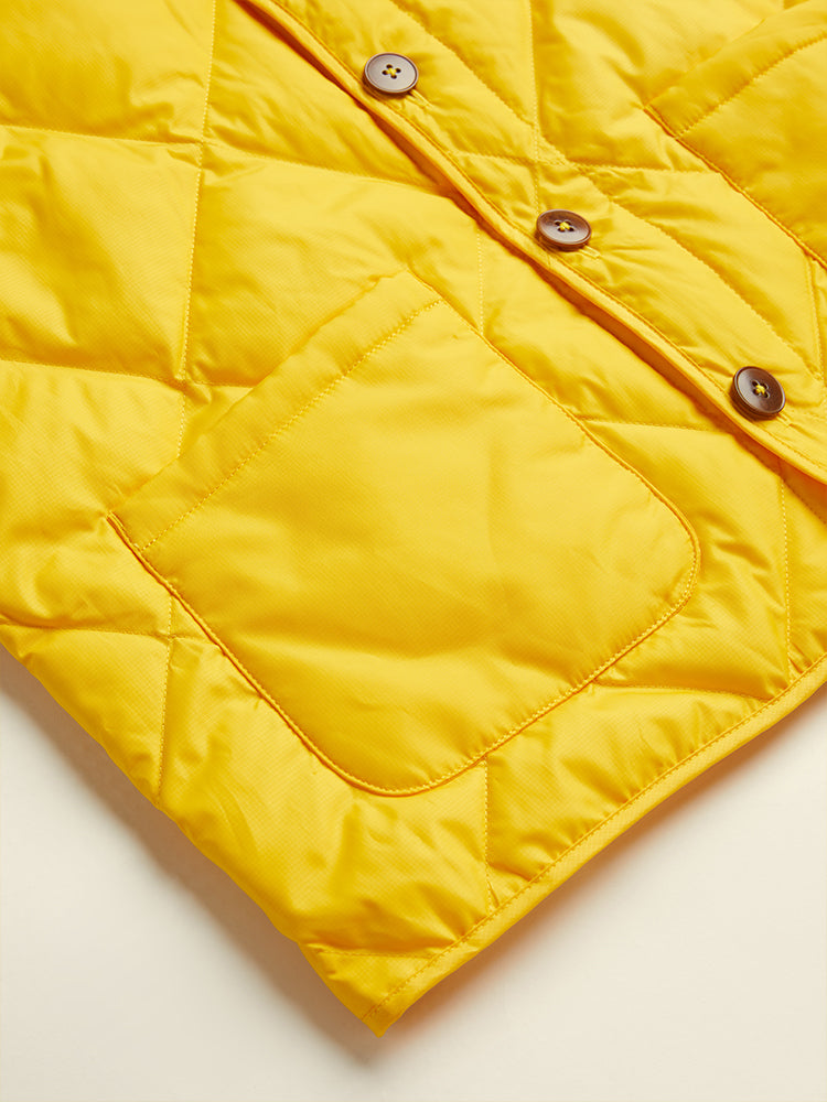 Diamond Quilted Down Vest - Yellow