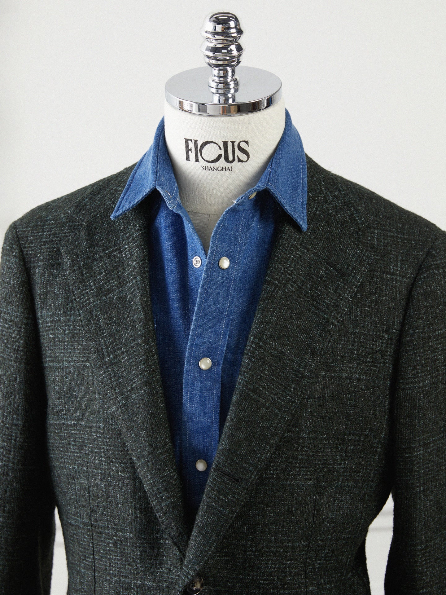 Green Wool/Alpaca Tailored Jacket - Loro Piana