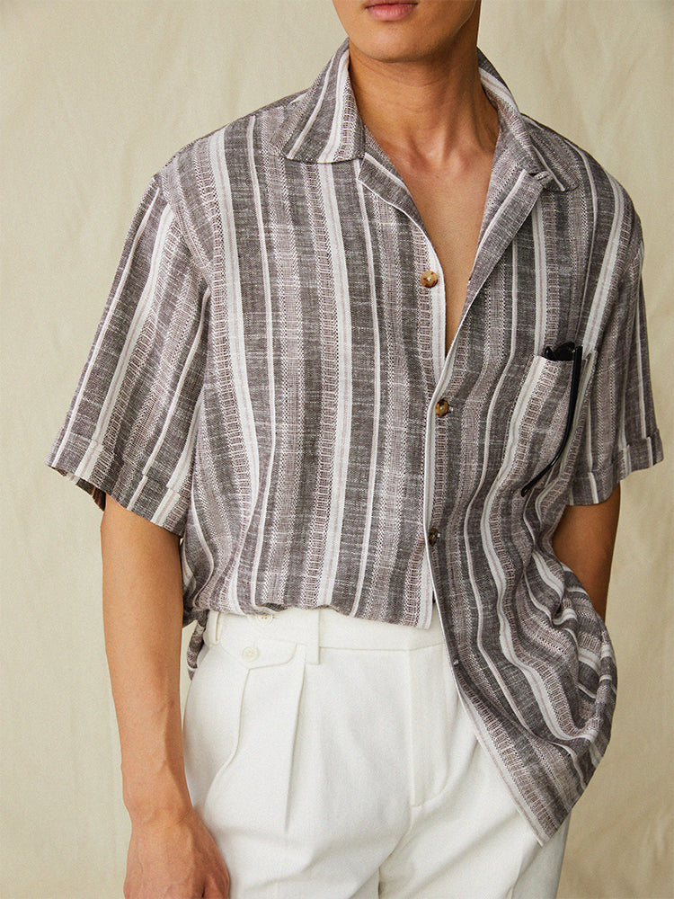 Tailored Denim Double-Pleated White Denim