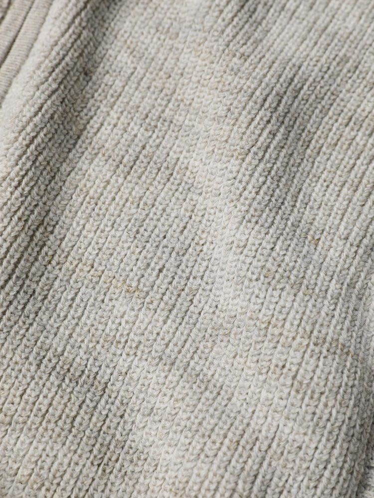 Cotton/Linen Knitted Cardigan - Light Taupe