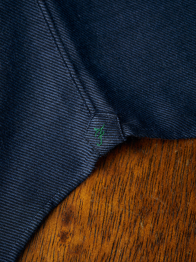 Neapolitan Cotton/Cashmere Handcrafted Shirt - Navy/Thomas Mason