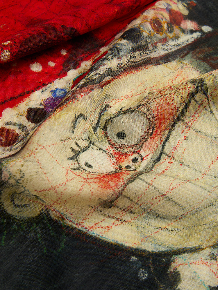 Chinese Contemporary Artist TUTU Limited Edition Wool Scarf