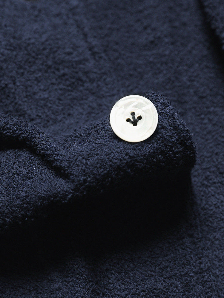 Terry Towelling Writer II Shirt Jacket In Navy