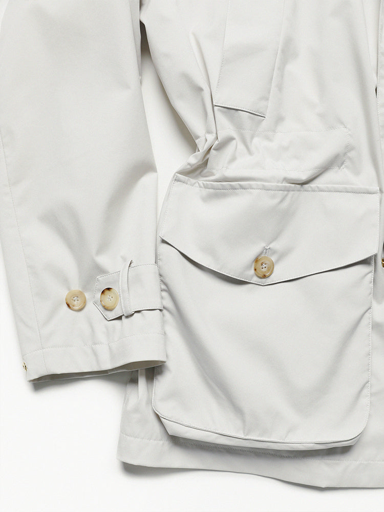 Cangs Four-Pocket Lightweight Coat – Rain System by Loro Piana / Off-White