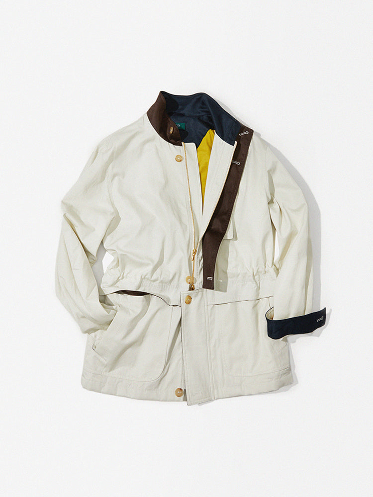 Off-White Twill Cotton Water-Repellent 'Clerk' Jacket