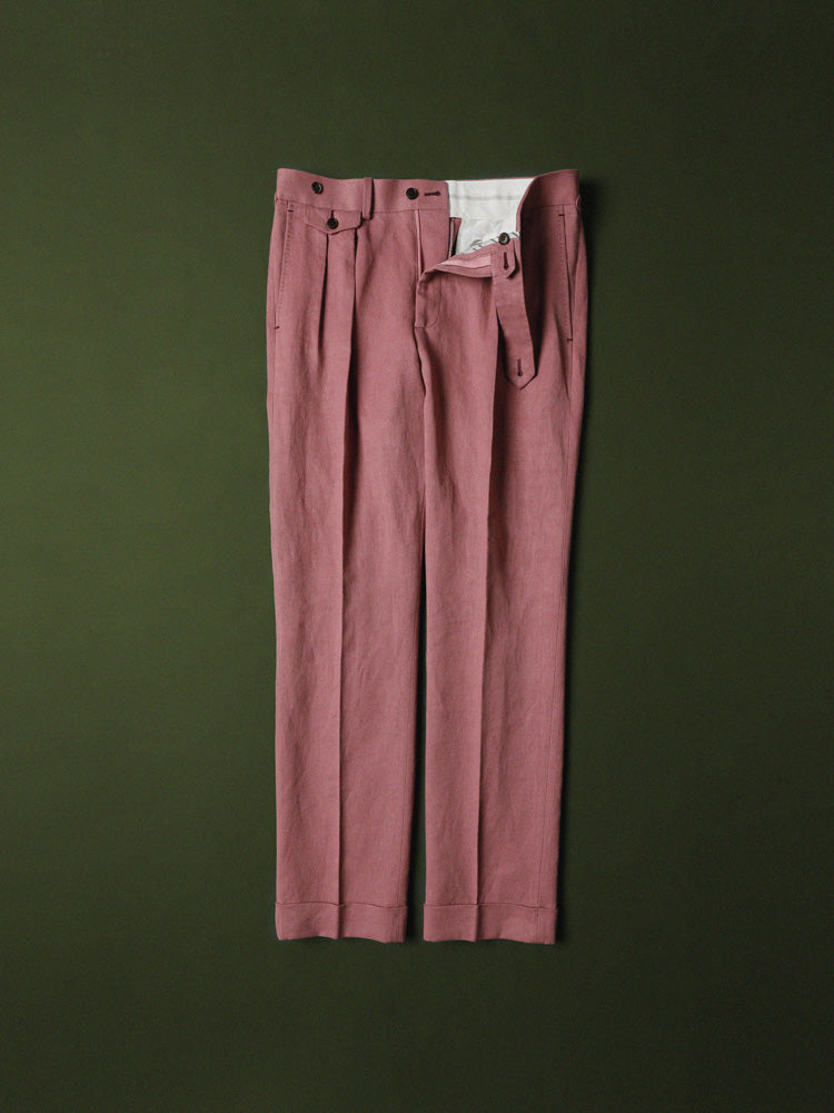 Heavyweight Linen Trousers - 'Art Du Lin' by Solbiati