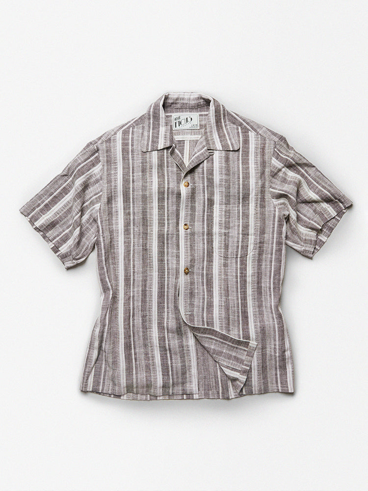 Neapolitan Multi-Color Jacquard Stripe Aloha Shirt