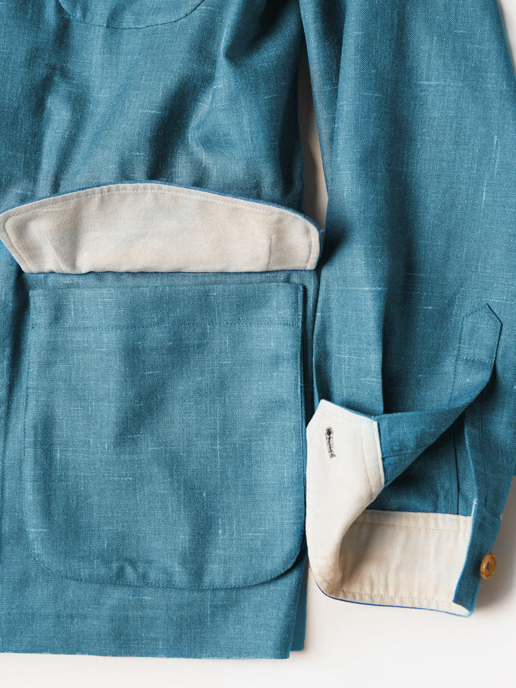 Sky-blue Wool/Silk Teba 118 Jacket - Loro Piana