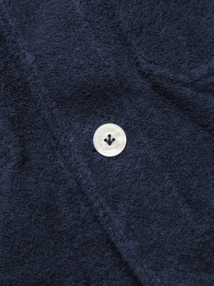Terry Towelling Writer II Shirt Jacket In Navy