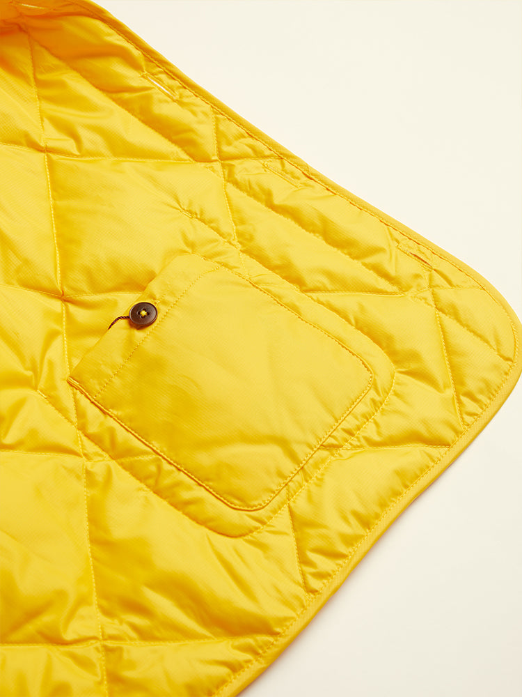 Diamond Quilted Down Vest - Yellow