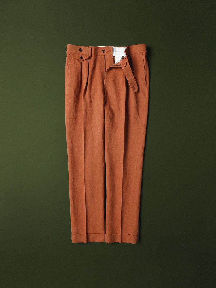 Heavyweight Linen Trousers - 'Art Du Lin' by Solbiati