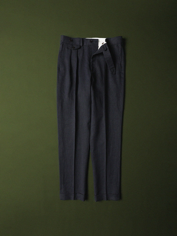 Heavyweight Linen Trousers - 'Art Du Lin' by Solbiati