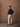 Dark Grey Wool–Cashmere Stand-Collar Buttoned Knit Pullover – model back
