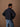 Deep Navy wool-blend short jacket — model back