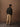 Green wool-blend short jacket — model back
