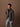 Brown-Grey Virgin Wool Flannel Shirt Jacket – model close-up