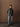 Brown-Grey Virgin Wool Flannel Shirt Jacket – model front