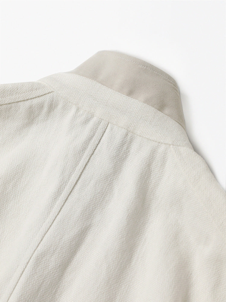 Heavyweight Linen Writer II Shirt Jacket - White