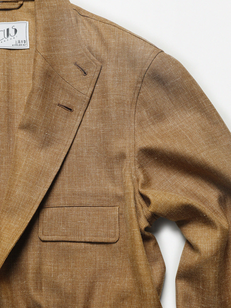 Silk-Linen-Wool Teba 118 Jacket – Tobacco