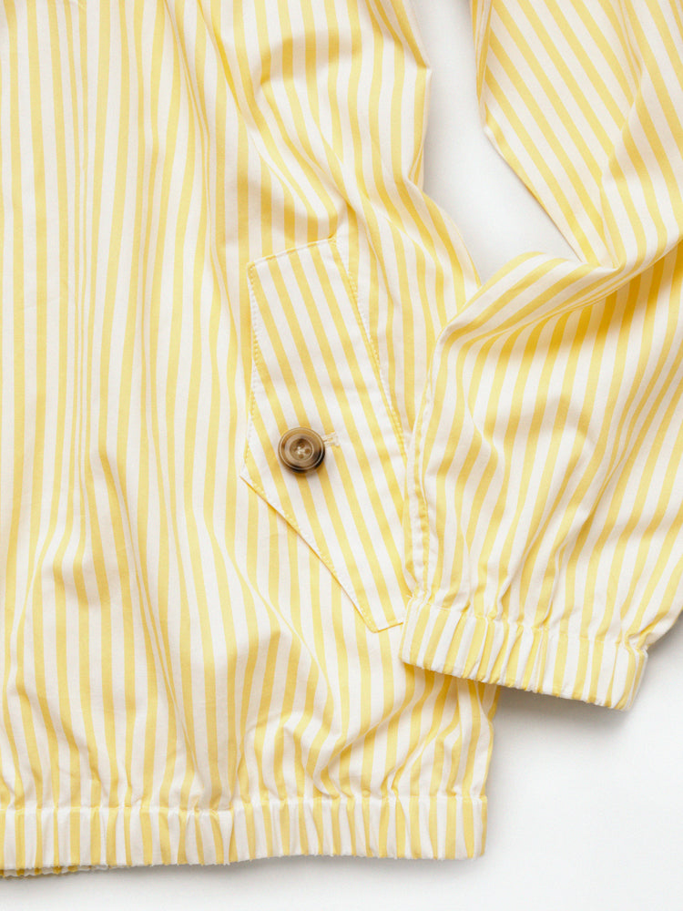 Yellow Stripe Cotton Quarter Zip Pullover Shirt