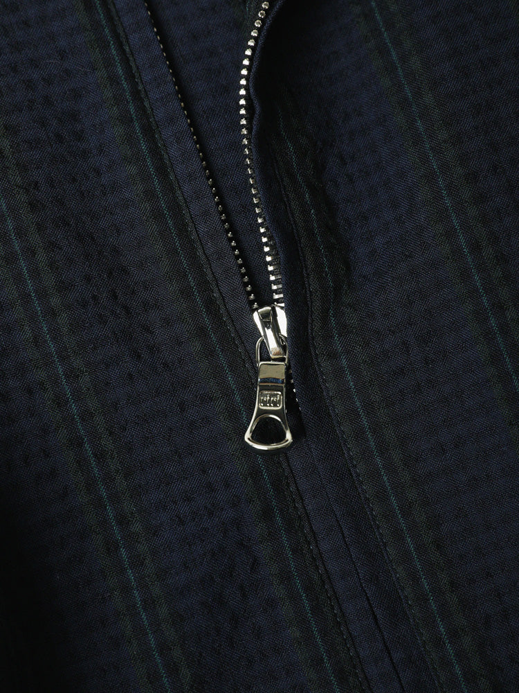 Wool Seersucker Golf Jacket 019 – Navy Pinstripe / Caccioppoli