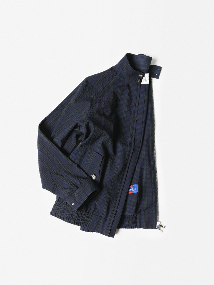 Wool Seersucker Golf Jacket 019 – Navy Pinstripe / Caccioppoli